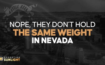 Nope, they don’t hold the same weight in Nevada