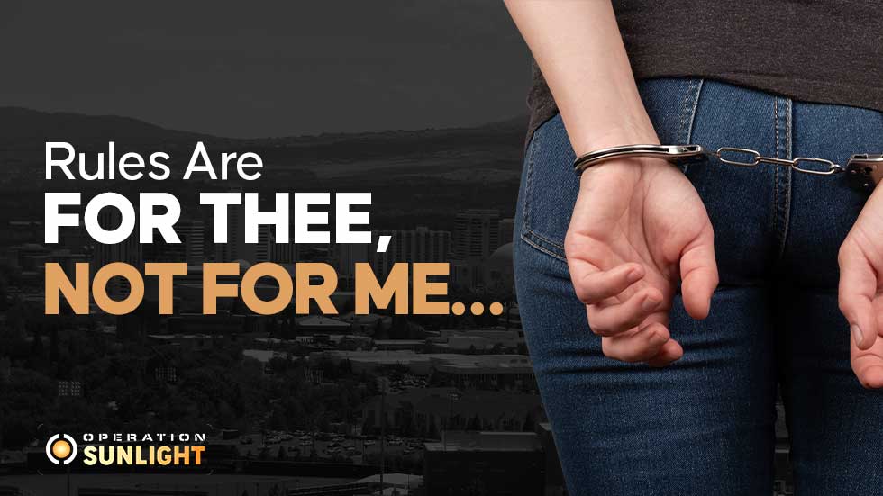 Rules are for thee, not for me…