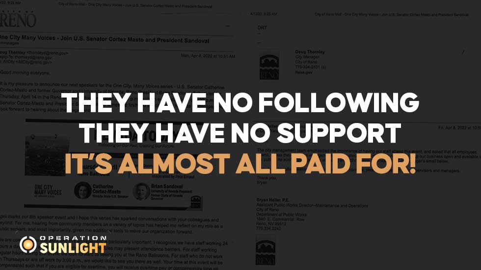 They have no following; they have no support; it’s almost ALL paid for!