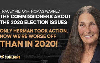 Tracey Hilton-Thomas warned the commissioners about the 2020 election issues, only Herman took action, now we’re worse off than in 2020!