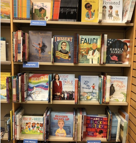 This is what passes for a children’s book section…