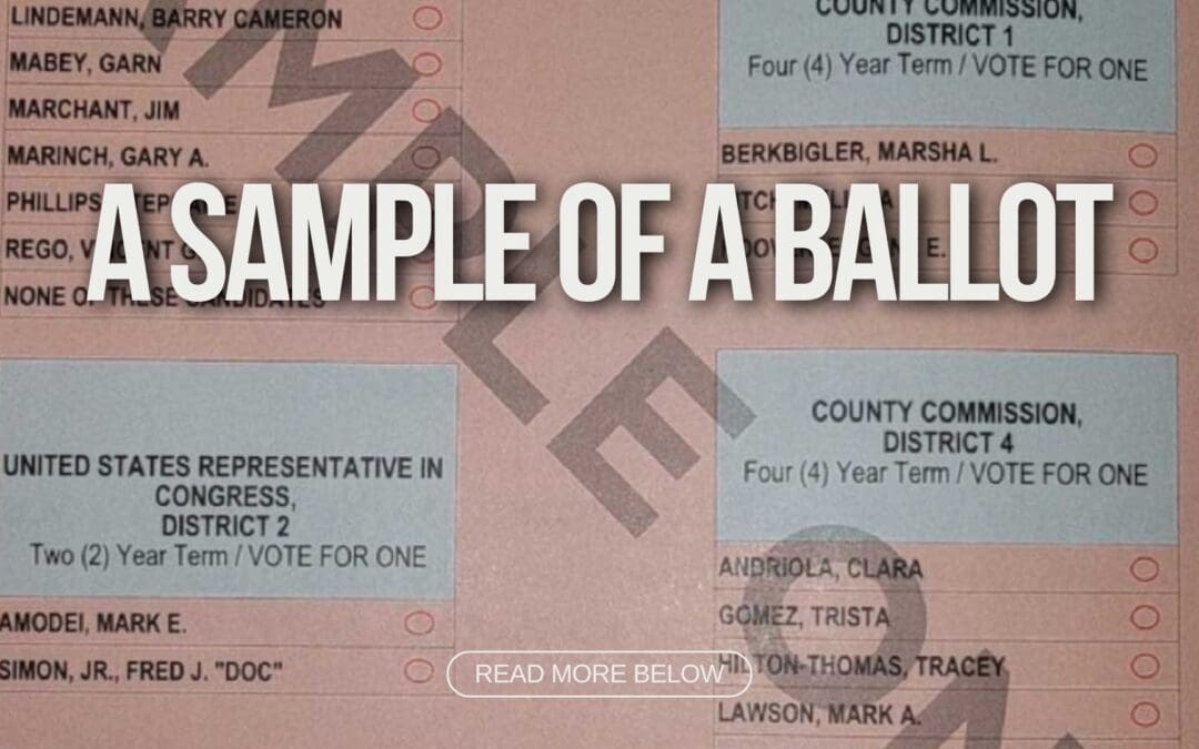 A Sample Of A Ballot